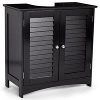 VonHaus Shrewsbury 2 Door Under Sink Bathroom Cabinet in Black