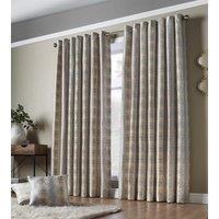 Luxury Living Reflect Jacquard Fully Lined Ready Made Ring Top Curtains in Yellow | Size: 117 cm width x 229 cm drop
