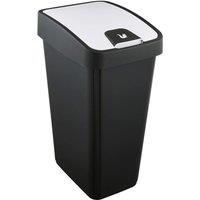 Keeeper Premium Waste Bin with Flip Lid 45 Litre in Black