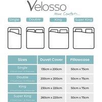 Velosso Tonal Cotton Rich Printed Duvet Cover & Pillowcase Set in Black | Size: Double