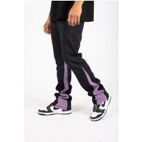 Liquor n Poker Men's Straight Leg Spliced Jean in Black & Lilac | Size: 28R