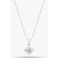 T.H.Baker Women's 9ct White Gold Certificated Laboratory-Grown 1.00ct Brilliant Cut Diamond Pendant Necklace LGP3119-100AN (WG) | Size: 20 inches
