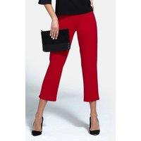 Hot Squash Women's Smart Cigarette Trousers in Red | Size: 10