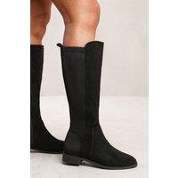 Where's That From Women's 'Vanda' Knee High Boots With Side Zip in Black | Size: 4