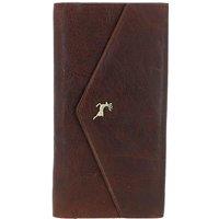 Ashwood Leather Women's 'Il Denaro' Vintage Wash Large 12 Card Real Leather Purse in Dark Brown