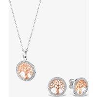 Rosa Lea Women's Pave Tree Of Life Pendant BJ-P2989CRG0.5M in Silver | Size: 18 inches