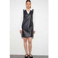 Monsoon Women's Peri Sleeveless Faux Leather Mini Dress in Black | Size: 24