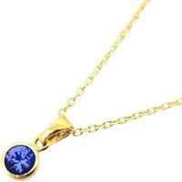 Harfi Women's Mini Round Sapphire September Birthstone Pendant Necklace in Blue | Size: 18 inches