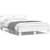 Berkfield Home Bed Frame without Mattress White 135x190 cm Double
