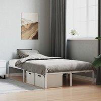 Berkfield Home Metal Bed Frame without Mattress White 120x200cm | Size: Small Double