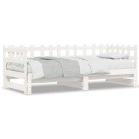 Berkfield Home Pull-out Day Bed without Mattress White 2x(90x200) cm Solid Wood