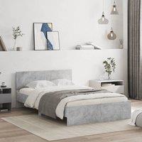 Bed Frame without Mattress Concrete Grey 120x200 cm