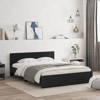 Berkfield Home Bed Frame without Mattress Black 150x200 cm King Size