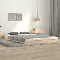 Berkfield Home Bed Frame without Mattress 120x200 cm Solid Wood Pine in Brown | Size: Small Double