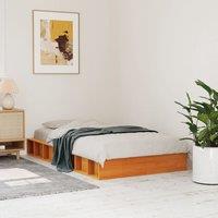 Berkfield Home Bed Frame without Mattress Wax Brown 100x200 cm Solid Wood Pine