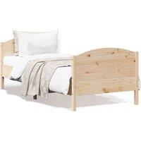 Bed Frame without Mattress 100x200 cm Solid Wood Pine