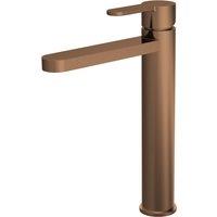 Balterley Pride Round High-Rise Mono Basin Mixer Tap - Brushed Bronze in Brown