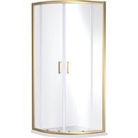 Balterley 6mm Glass Quadrant Shower Enclosure 1900 x 900 x 900mm Brushed Brass in Metallics