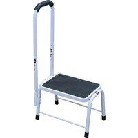 Loops Step Stool with Handrail - Anti Slip Rubber Surface - Sturdy Rubber Feet