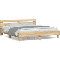 Bed Frame without Mattress Sonoma Oak 200x200 cm