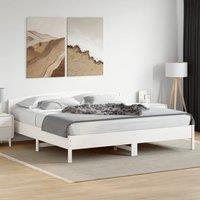 Berkfield Home Bed Frame without Mattress White 180x200 cm Super King Solid Wood Pine