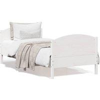 Berkfield Home Bed Frame without Mattress White 100x200 cm Solid Wood Pine