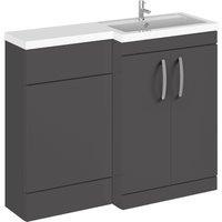 Balterley Right Hand Vanity Basin & WC Combination Furniture Unit Grey 1100mm