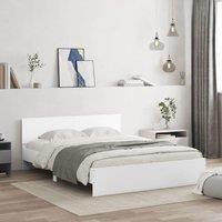 Bed Frame without Mattress White 140x200 cm