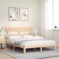 Berkfield Home Bed Frame without Mattress 160x200 cm Solid Wood Pine in Brown