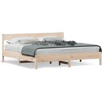 Bed Frame without Mattress 180x200 cm Super King Solid Wood Pine