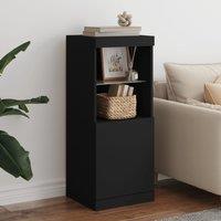 Berkfield Home Sideboard with LED Lights Black 41x37x100 cm | Size: 41 x 37 x 100 cm