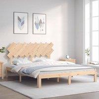 Berkfield Home Bed Frame without Mattress 160x200 cm Solid Wood Pine in Brown