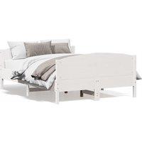 Berkfield Home Bed Frame without Mattress White 140x190 cm Solid Wood Pine