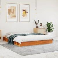 Berkfield Home Bed Frame without Mattress Wax Brown 160x200 cm Solid Wood Pine