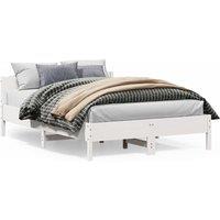 Bed Frame without Mattress White 140x200 cm Solid Wood Pine