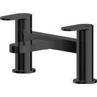 Balterley Current Round Deck Mounted Bath Filler Tap with Flat Spout, Matt Black