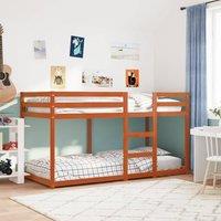 Berkfield Home Bunk Bed without Mattress Wax Brown 75x190 cm Small Single Solid Wood Pine