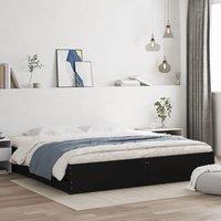 Berkfield Home Bed Frame with Drawers without Mattress Black 180x200 cm Super King