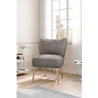 Modern Wingback Armless Accent Chair with Gold Metal Legs