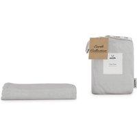 Panda London Panda Bamboo & French Linen Fitted Sheet in Mid Grey | Size: Double