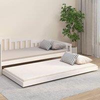 Berkfield Home Bed Frame without Mattress White 100x200 cm Solid Wood Pine