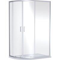 Balterley 6mm Glass Offset Quadrant Shower Enclosure 1900 x 1200 x 900mm Chrome in Silver