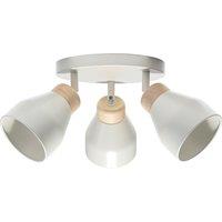 Happy Homewares Contemporary Scandinavian Designed Triple Spot Ceiling Light in Grey