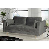 Furniture Maxi Avery Velvet 2 Seater Sofa with 2 Scatter Cushions in Grey
