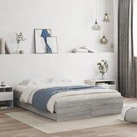 Berkfield Home Bed Frame with Drawers without Mattress Grey Sonoma 120x190 cm Small Double