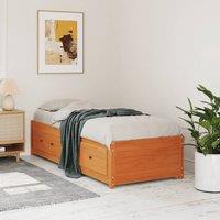 Day Bed Wax Brown 75x190 cm Solid Wood Pine