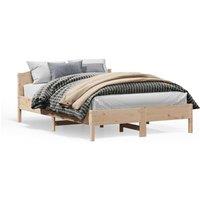 Berkfield Home Bed Frame without Mattress 140x200 cm Solid Wood Pine in Brown