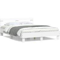 Berkfield Home Bed Frame without Mattress White 140x190 cm