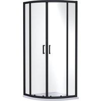Balterley 6mm Glass Quadrant Shower Enclosure 1900 x 900 x 900mm Matt Black