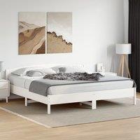 Berkfield Home Bed Frame without Mattress White 200x200 cm Solid Wood Pine
